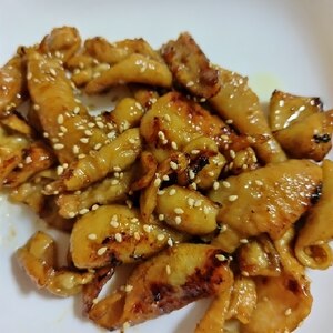 カリッとジューシー♫鶏皮の甘辛焼き